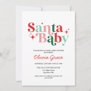 Santa Baby Holiday Baby Shower Invitation