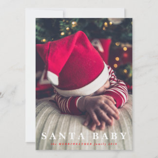 santa baby holiday card