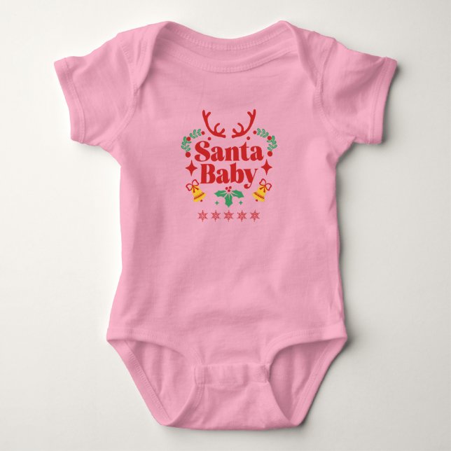 Santa Baby Holiday Fun - Girl Bodysuit (Front)