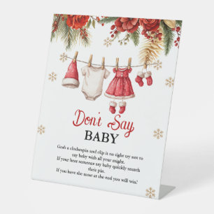 Santa Baby Holiday Winter Baby Cloth baby sho sign