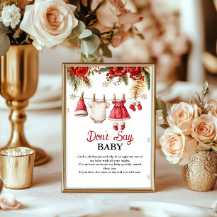 Santa Baby Holiday Winter Baby Cloth baby sho sign