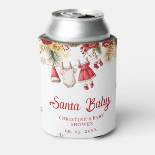 Santa Baby Holiday Winter Christmas Baby Shower Can Cooler