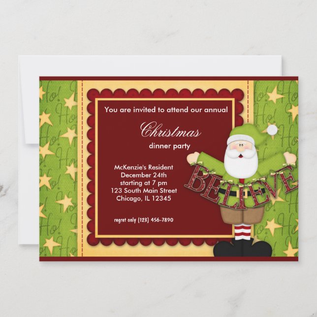 Santa Baby Invitation (Front)