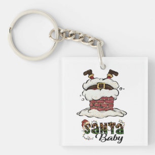Santa baby- Merry christmas- christmas light Key Ring