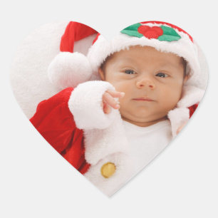 Santa Baby on Photo It Your Way Heart Stickers