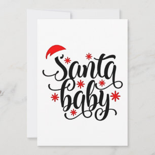 Santa Baby Pregnancy Announcement Christmas Santa