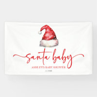 Santa Baby Red Hat Christmas Holiday Baby Shower