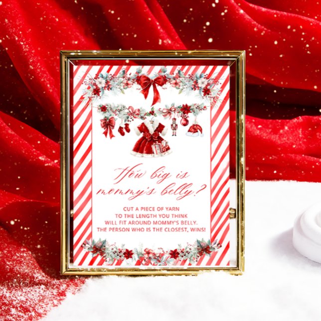 Santa Baby Red How Big is Mummy's Belly Poster (Creator Uploaded)