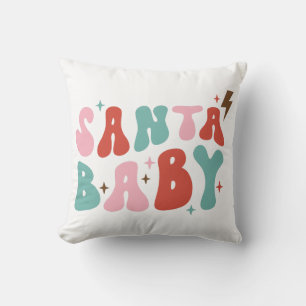 Santa Baby Retro Christmas Cushion