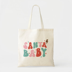 Santa Baby Retro Christmas Tote Bag