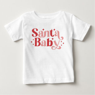 Santa Baby - Retro Christmas Typography T-Shirt