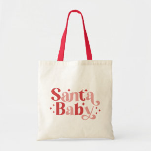 Santa Baby - Retro Christmas Typography Tote Bag