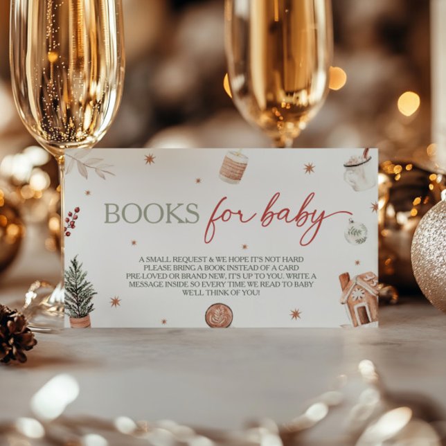 Santa Baby Shower Book Request Enclosure Card (Creator Uploaded)