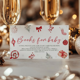 Santa Baby Shower Book Request Enclosure Card