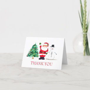Santa Baby Shower Christmas Winter Thank you Card
