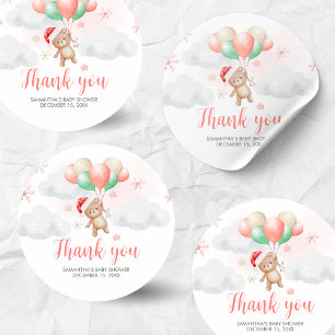 Santa Baby Shower  Classic Round Sticker