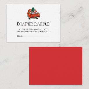 Santa Baby Shower Diaper Raffle Christmas Enclosure Card