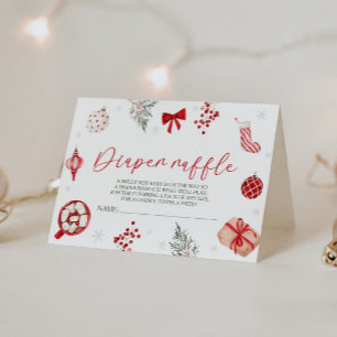 Santa Baby Shower Diaper Raffle Enclosure Card