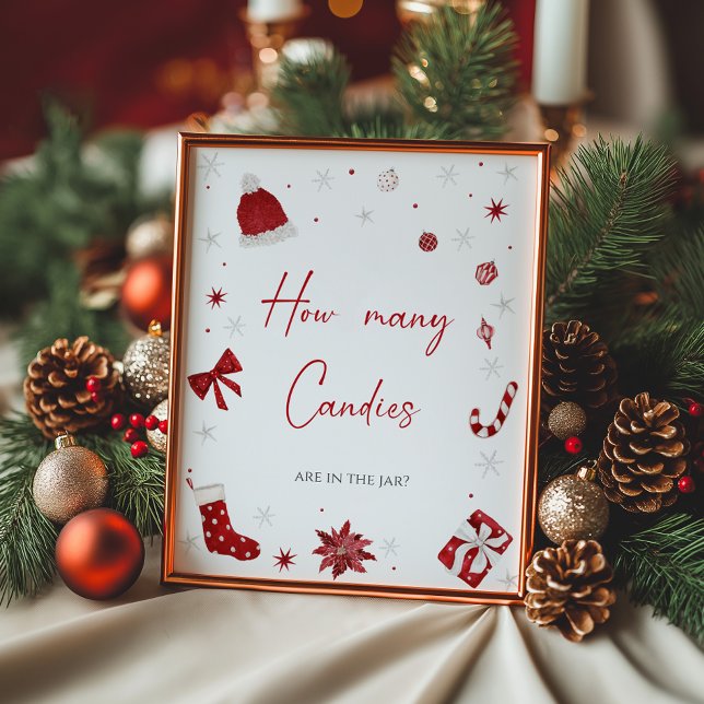 Santa Baby Shower How many Candies Poster (Creator Uploaded)