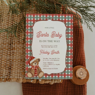 Santa Baby Shower Invitation Christmas Baby Theme