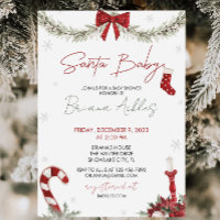 Santa Baby Shower Invitation , Christmas Shower