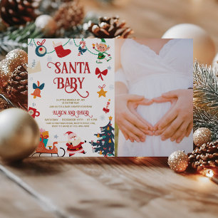 Santa Baby Shower Photo Invitation