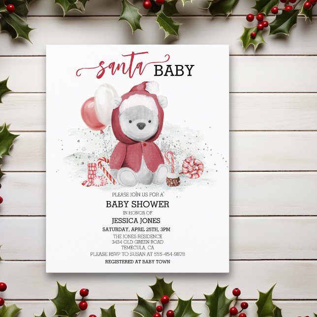 Santa Baby Shower Polar Teddy Bear Cub Budget (Creator Uploaded)