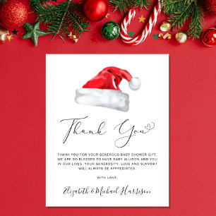 Santa Baby Shower Thank You Card