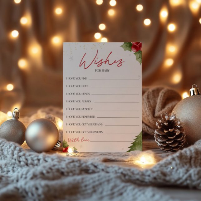 Santa Baby Shower Wishes For Baby Card (Creator Uploaded)
