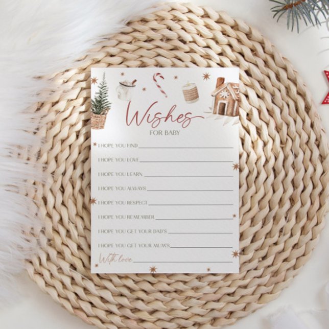 Santa Baby Shower Wishes For Baby Card (Creator Uploaded)