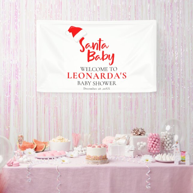 Santa Baby Winter Baby Shower Welcome  Banner (Party)