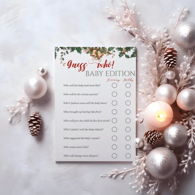 Santa Baby Winter Red Green Guess Who Flyer (Creator Uploaded)