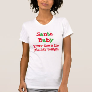 SANTA BABY WOMEN'S FINE JERSEY T-SHIRT (WHITE)