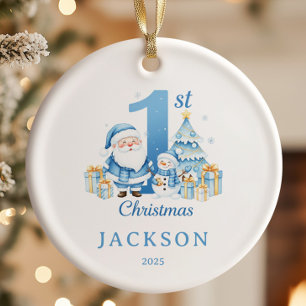 Santa Baby's 1st Christmas Ceramic Ornament