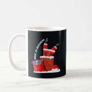 Santa Back in Business — Funny Christmas Chimney Coffee Mug