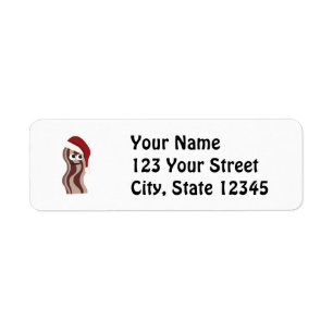 Santa Bacon Return Address Label