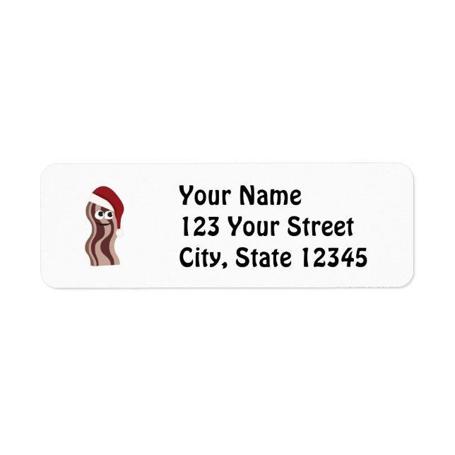 Santa Bacon Return Address Label (Front)