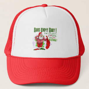 santa bags empty funny santa cartoon trucker hat