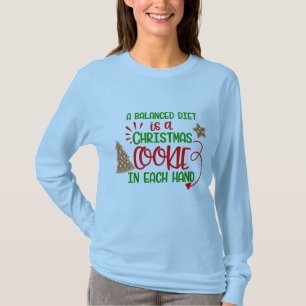 santa balanced diet tried be good funny christmas T-Shirt