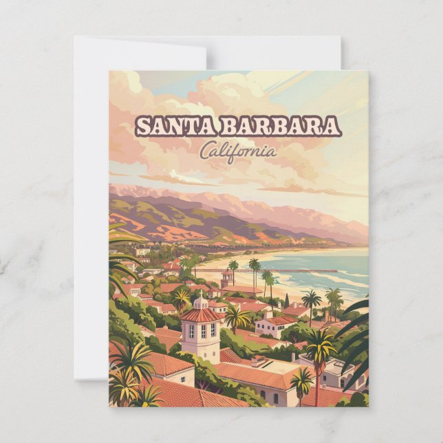 Santa Barbara Beach Central Coast California Card (Front)