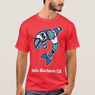 Santa Barbara CA Native American Tribal Orca Kille T-Shirt