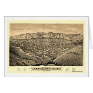 Santa Barbara, CA Panoramic Map - 1877