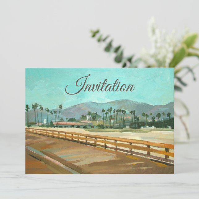 Santa Barbara, CA - Stearns Wharf Invitation (Standing Front)