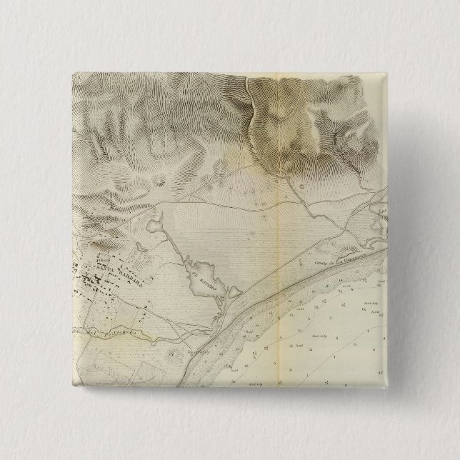 Santa Barbara, Calif 15 Cm Square Badge (Front)