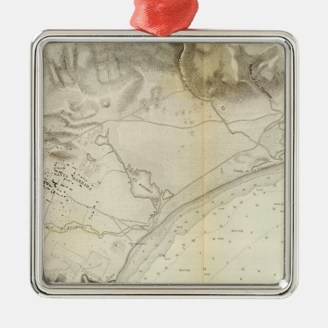 Santa Barbara, Calif Metal Ornament (Front)