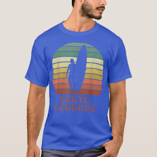 Santa Barbara California Beach Surfer Retro Sunset T-Shirt