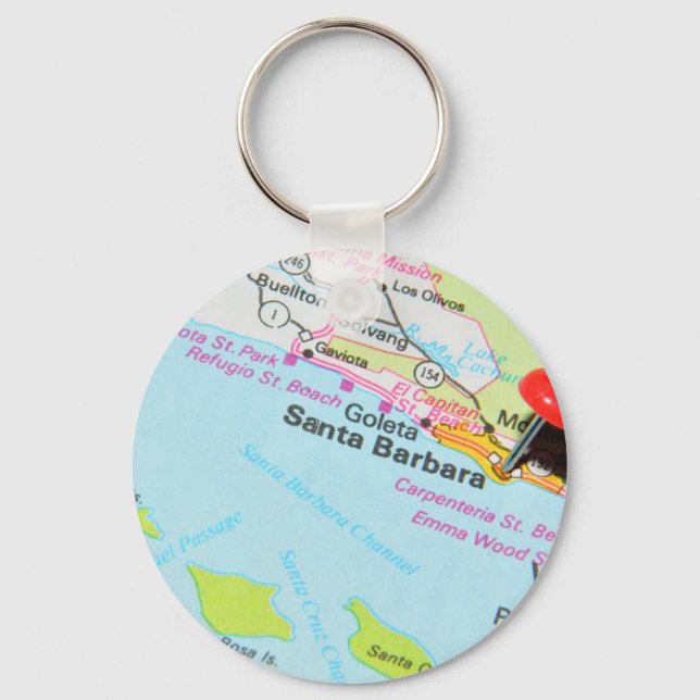 Santa Barbara, California Key Ring (Front)