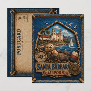 Santa Barbara California Postcard Vintage Travel