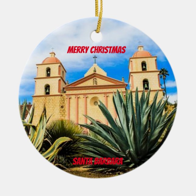 Santa Barbara California  Scenic Ornament (Front)