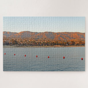 Santa Barbara, California sunset mountains Jigsaw Puzzle